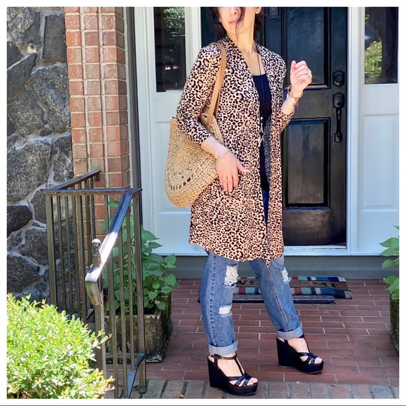 Gorgeous Leopard print open cardigan with pockets - Picture 7 of 13